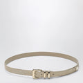 Brunello Cucinelli Beige alligator leather belt with silver buckle