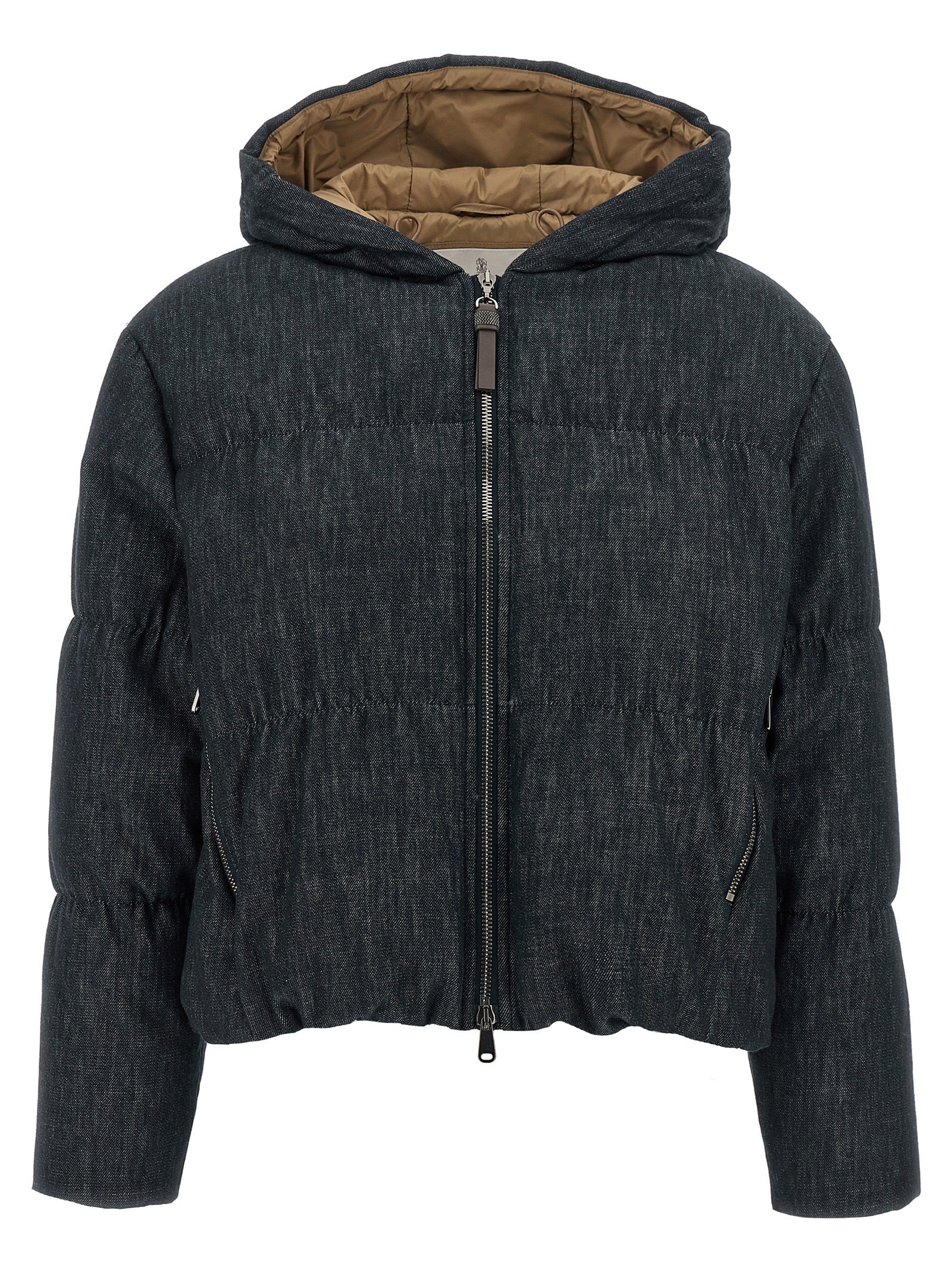 Brunello Cucinelli Denim-effect Twill Down Jacket