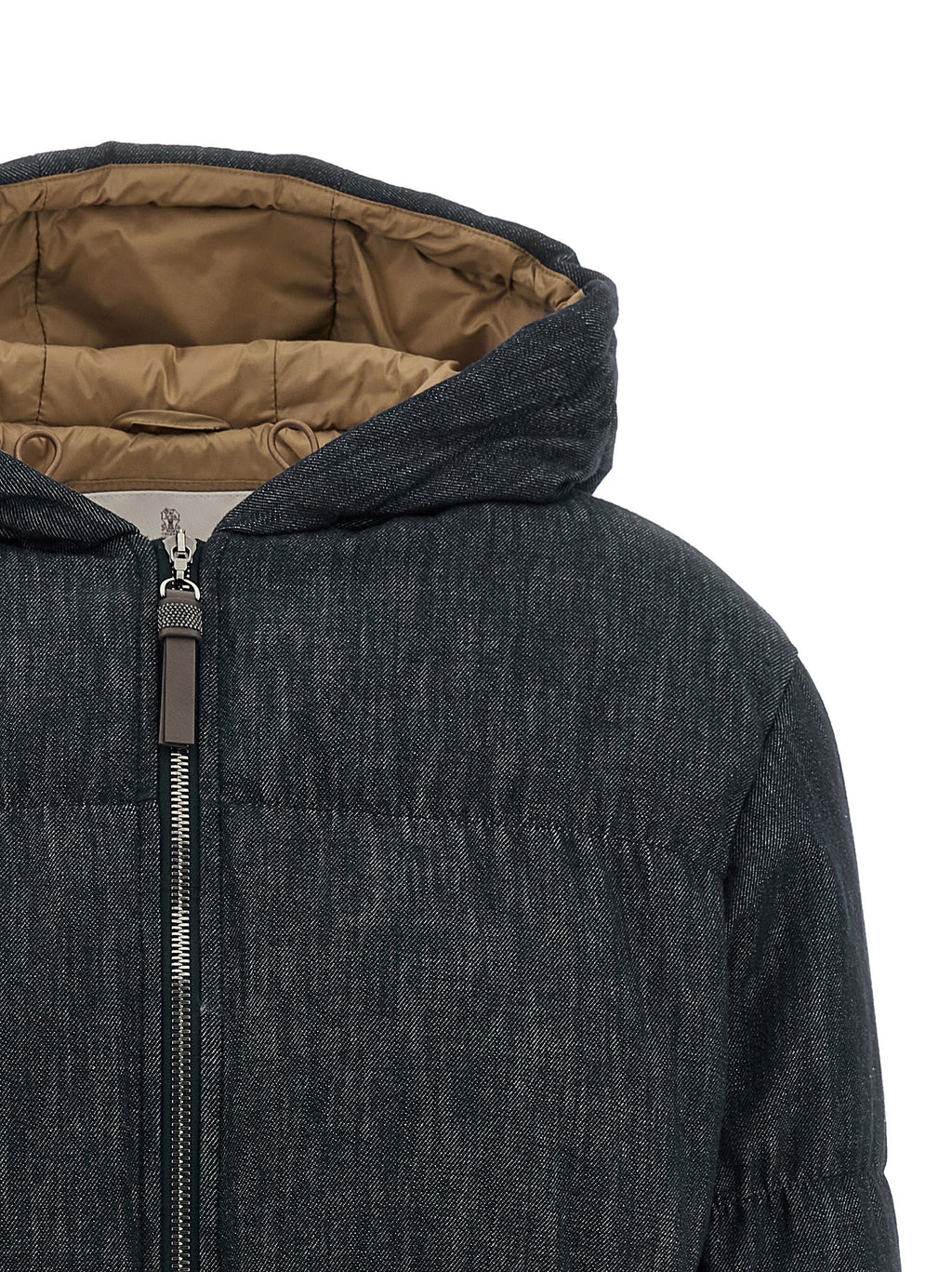 Brunello Cucinelli Denim-effect Twill Down Jacket