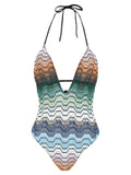 Missoni Greek Pattern One-piece Swimsuit