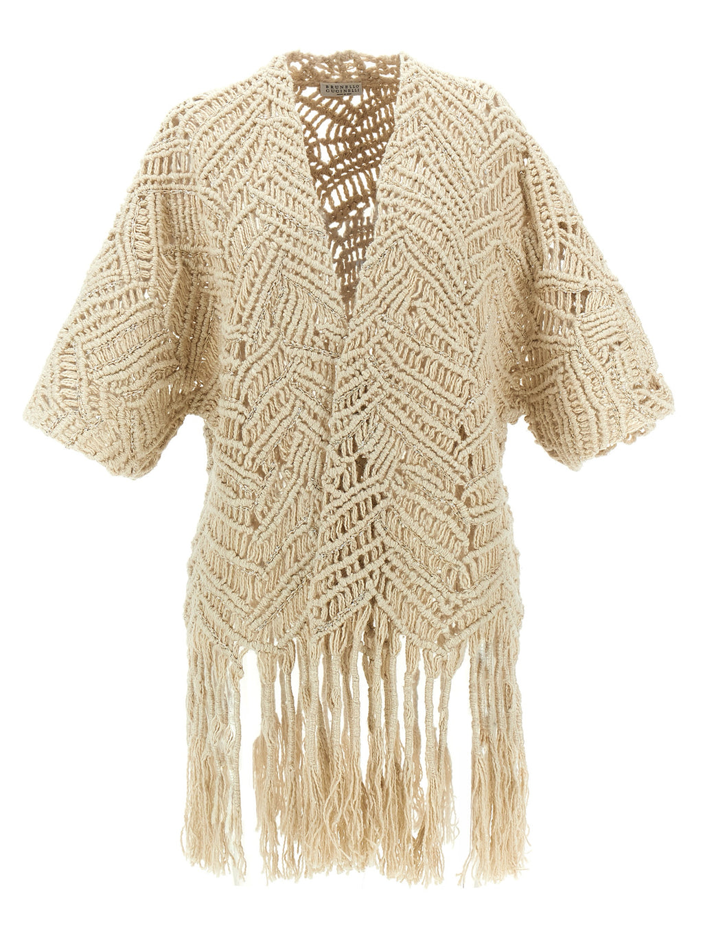 Brunello Cucinelli Opera Dazzling Macramé Cardigan