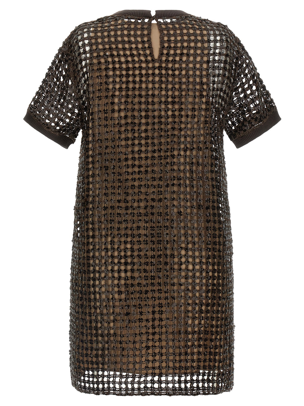 Brunello Cucinelli Sequin Mesh Dress