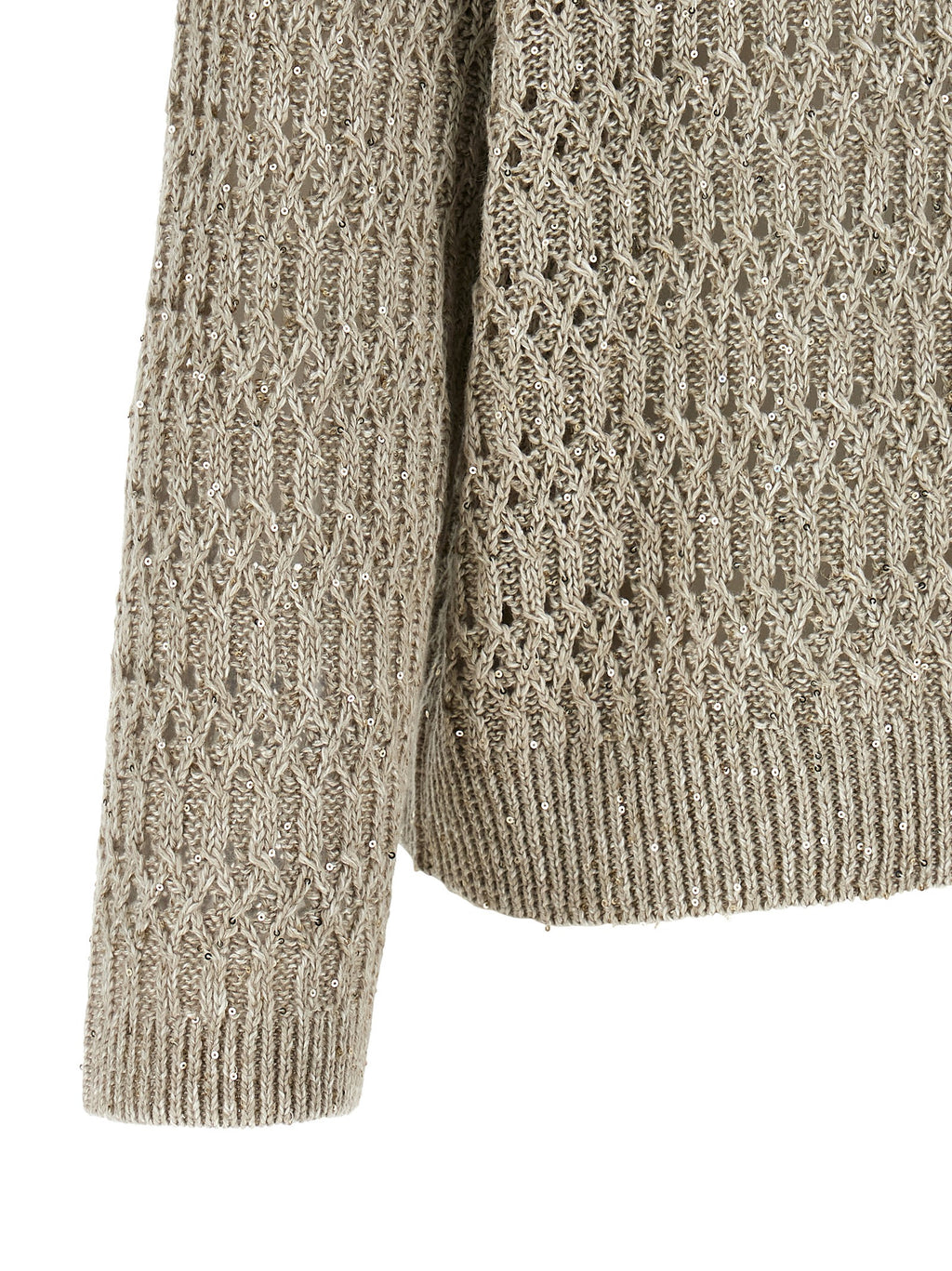 Brunello Cucinelli Dazzling Braids Sweater