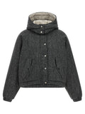Brunello Cucinelli Shiny Zipper Pull Down Jacket
