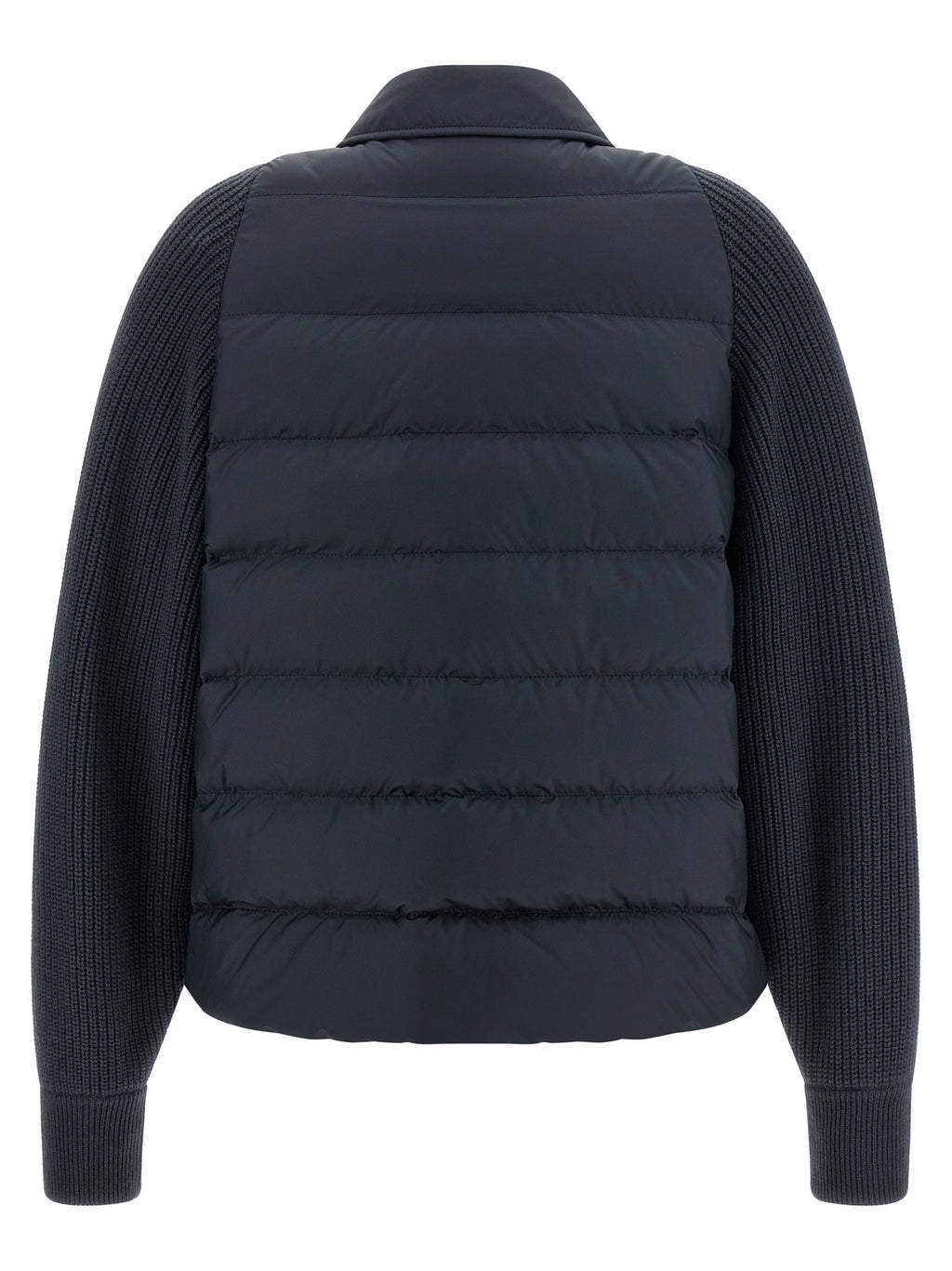 Brunello Cucinelli Shiny Flap Detail Down Jacket