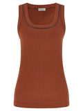 Brunello Cucinelli Shiny Trim Top