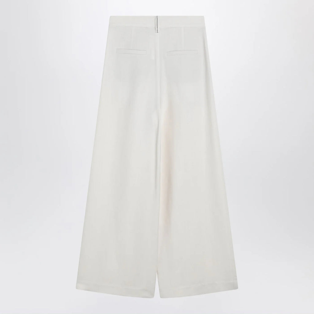 Brunello Cucinelli Ecru sartorial wrap trousers