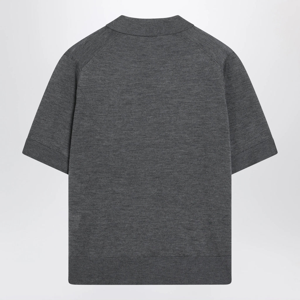 LouLou De Saison Grey Migo Fluid Cashmere Polo