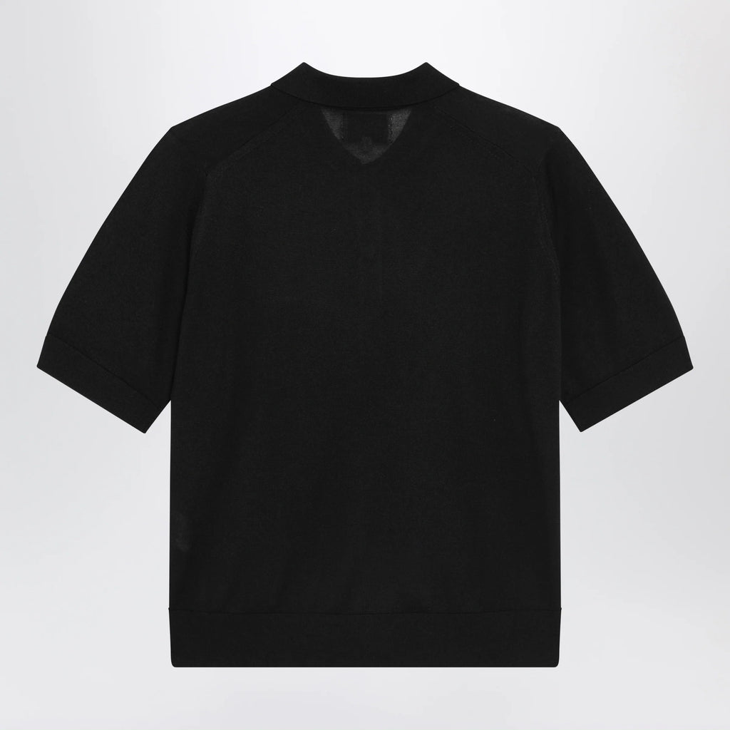 LouLou De Saison Black Migo Fluid Cashmere Polo