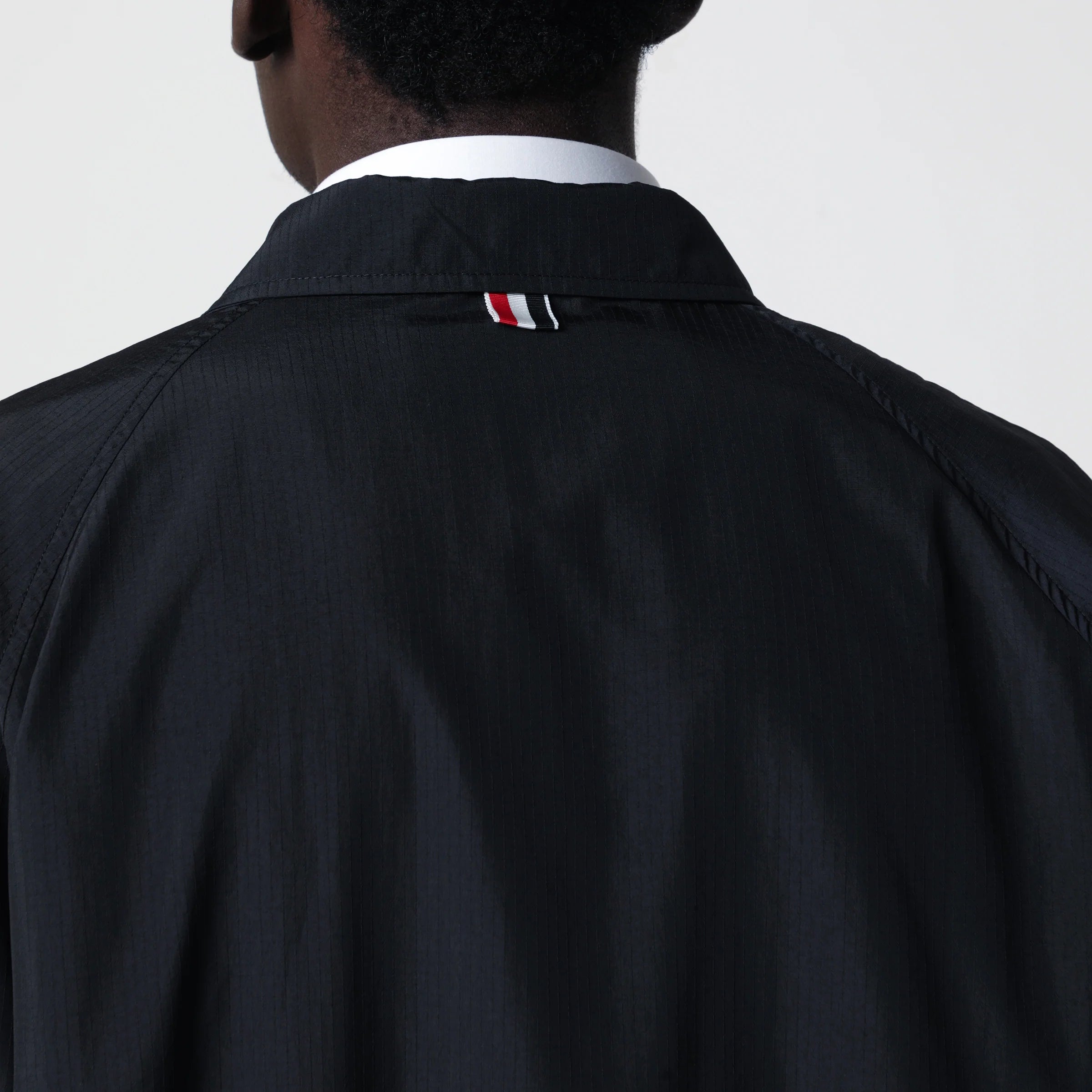 Thom Browne Lightweight navy blue zip-up jacket