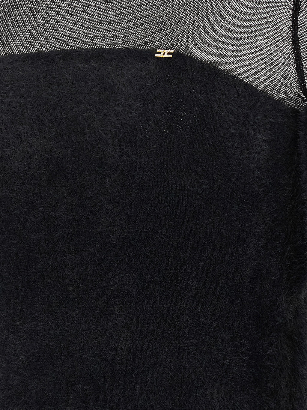 Elisabetta Franchi Brushed Insert Turtleneck Sweater