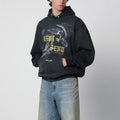 Represent Black faded sweatshirt with Eagle logo print