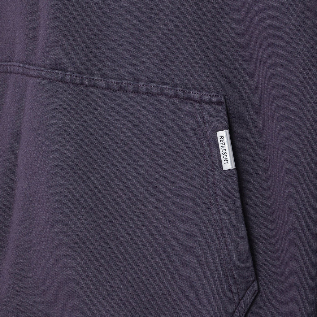 Represent Plum cotton hoodie with logo