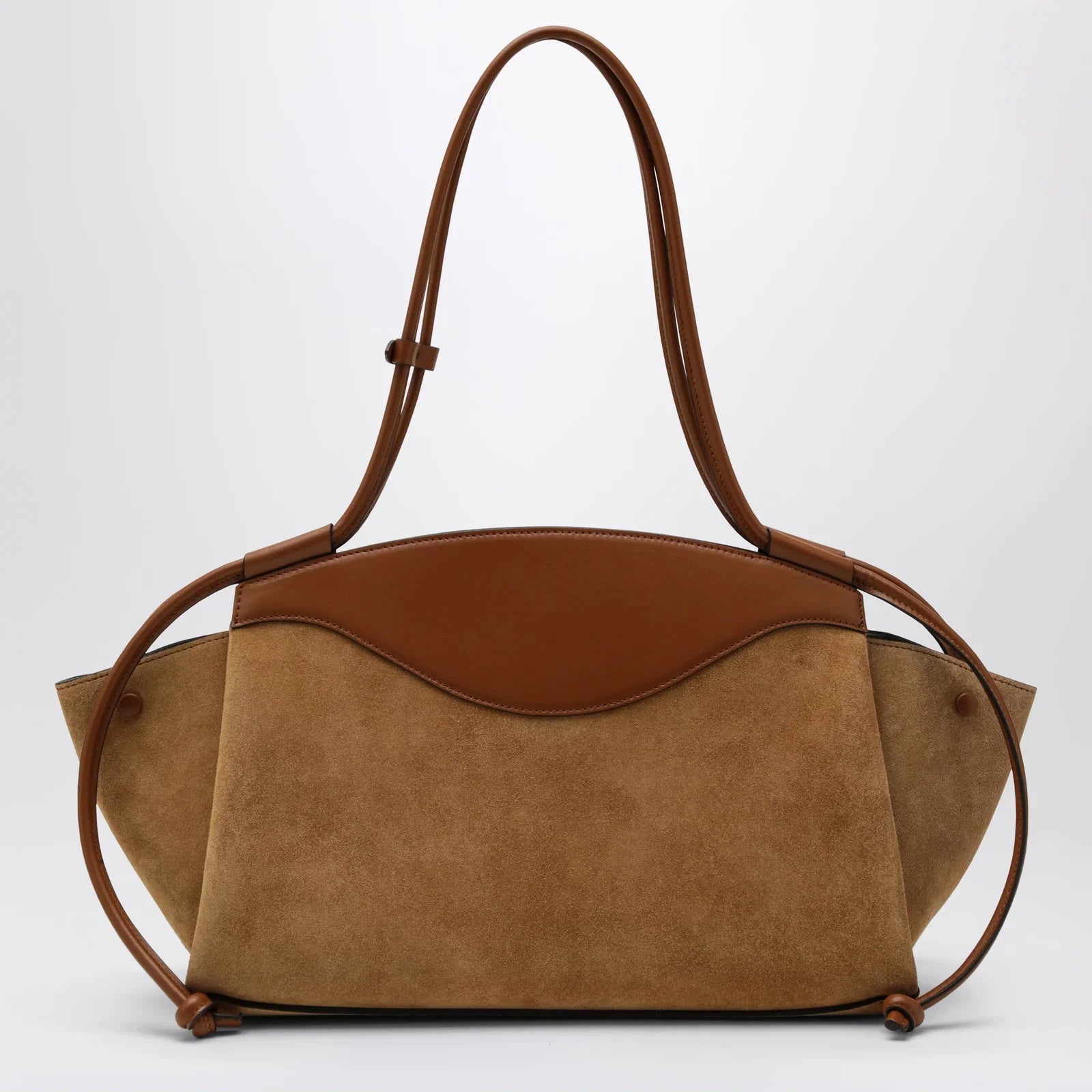 NOESI Molly cognac-colored bag in suede