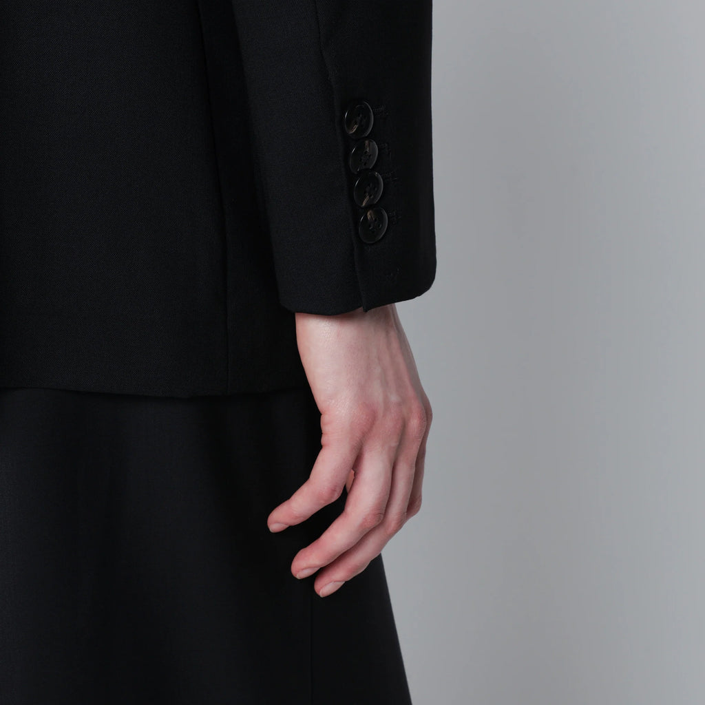 VItoVI Black double-breasted silk jacket