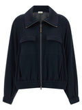 Brunello Cucinelli Shiny Zipper Pull Sweatshirt