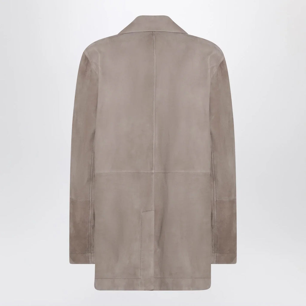 Brunello Cucinelli Light brown suede single-breasted blazer
