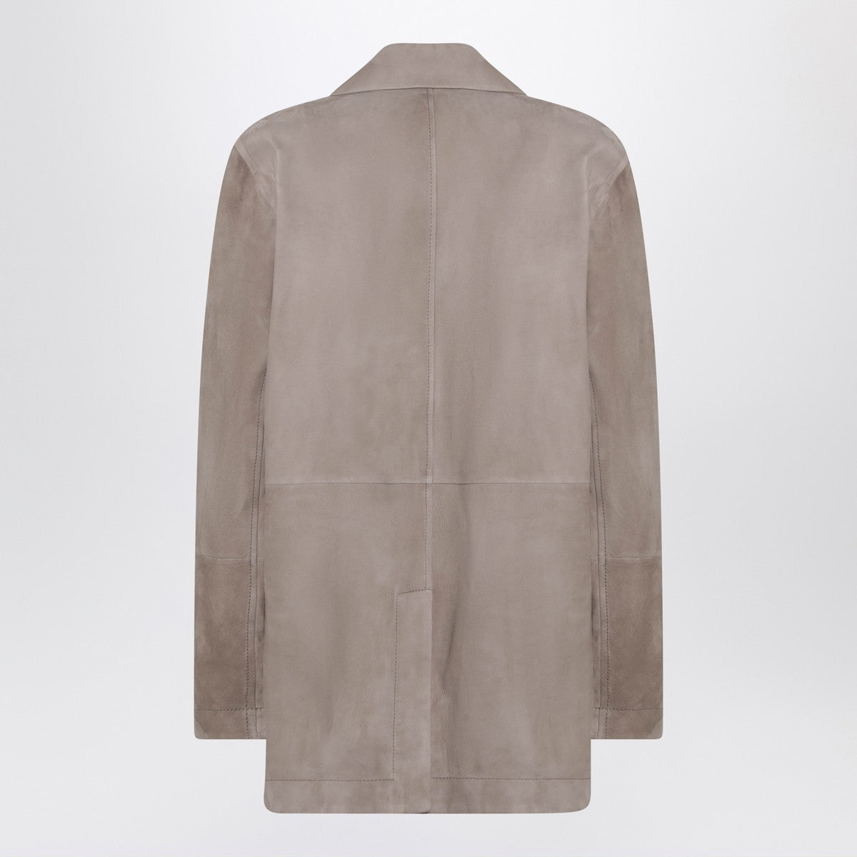 Brunello Cucinelli Light brown suede single-breasted blazer