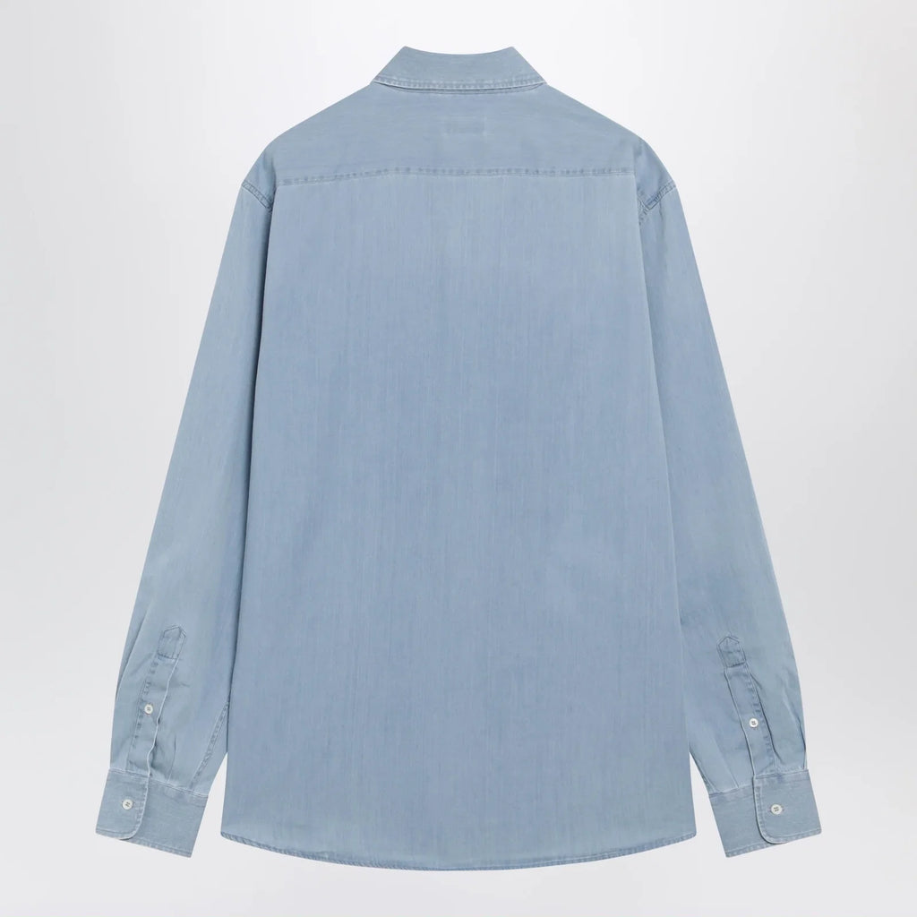 Brunello Cucinelli Easy Fit shirt in light blue denim