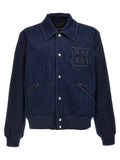 Wales Bonner The Echo Denim Varsity Jacket