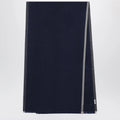 Brunello Cucinelli Blue/Brown/Grey Wool and Cashmere Scarf