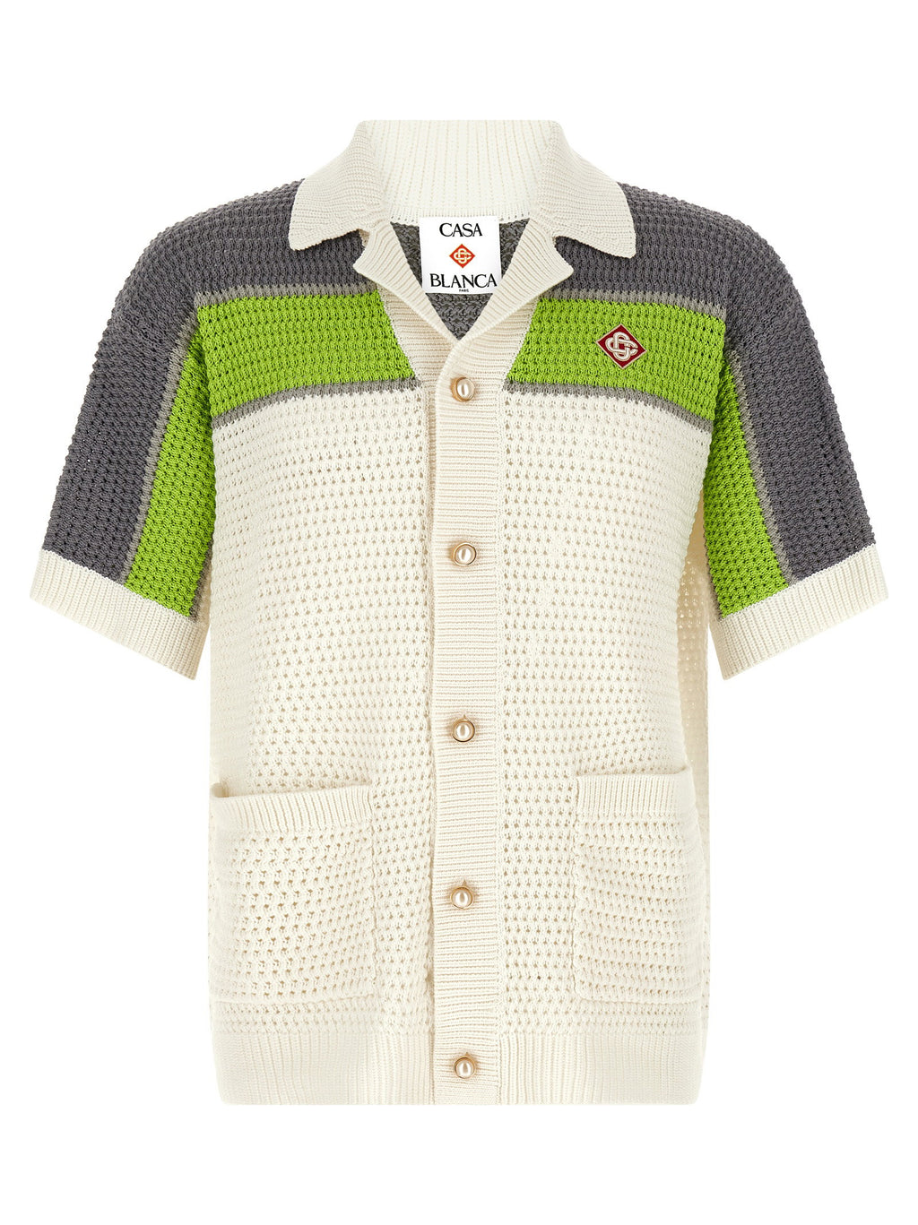 Casablanca Stripe Crochet Shirt