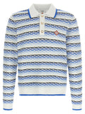 Casablanca Tuck Stitch Long Sleeve Polo Shirt