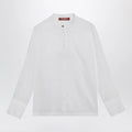 Max Mara Studio Baldili ramie canvas shirt in white