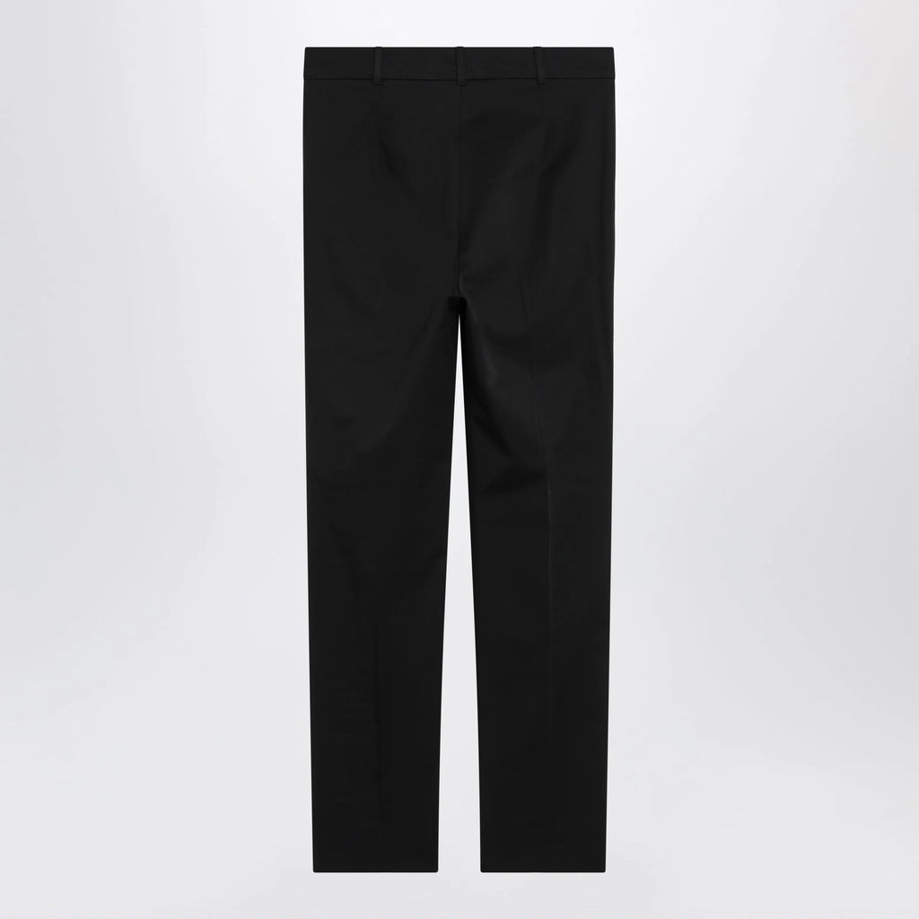 Max Mara Studio Black stretch cotton trousers