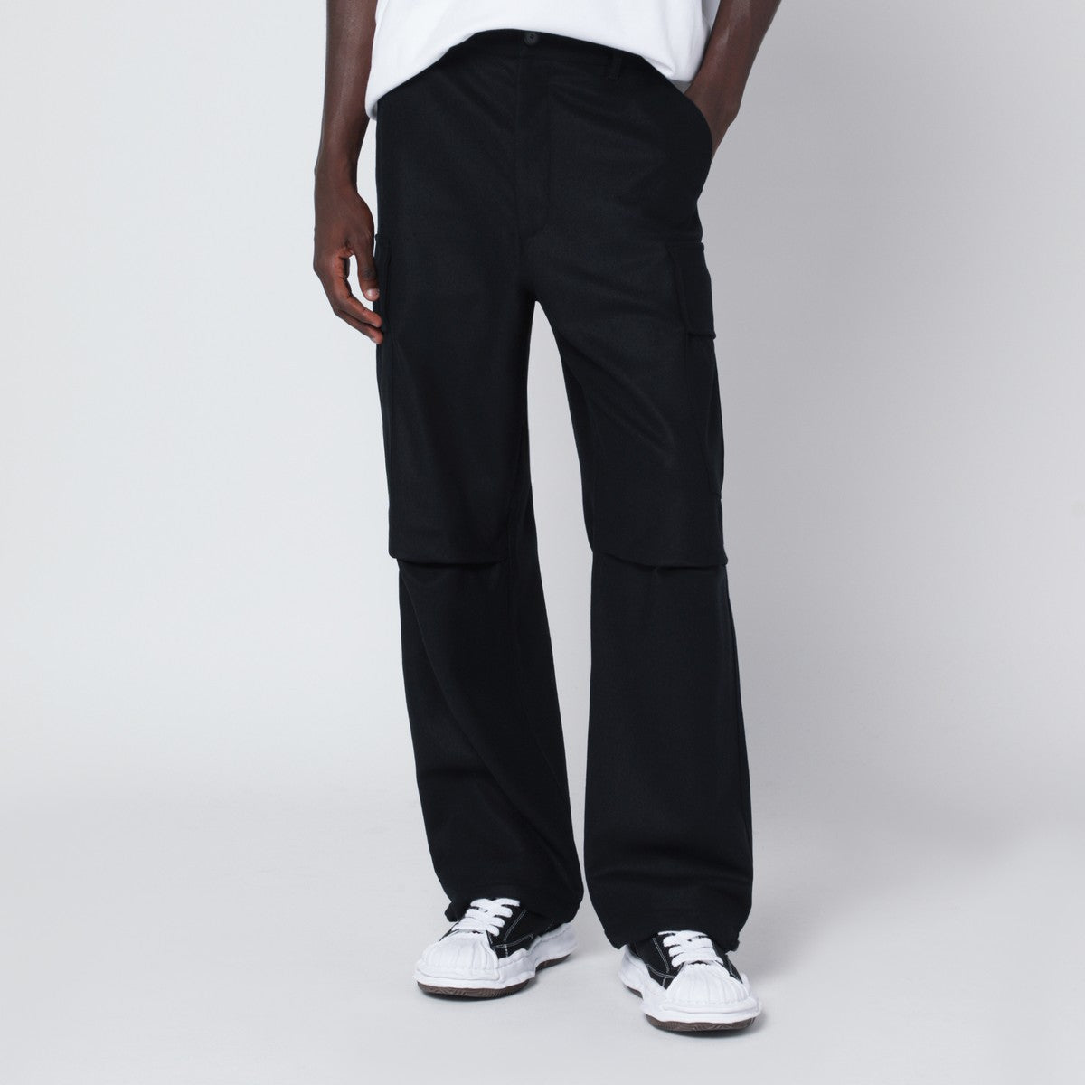 DARKPARK Black Saint wool cargo trousers