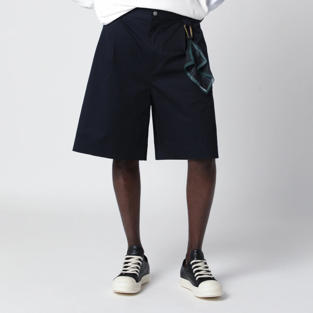 DARKPARK Denis navy blue cotton bermuda shorts