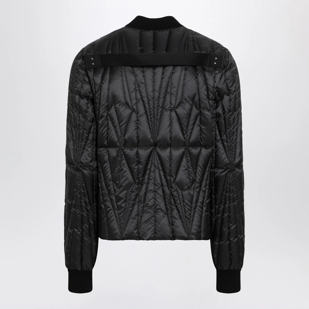 Moncler + Rick Owens Black quilted zip-up down jacket