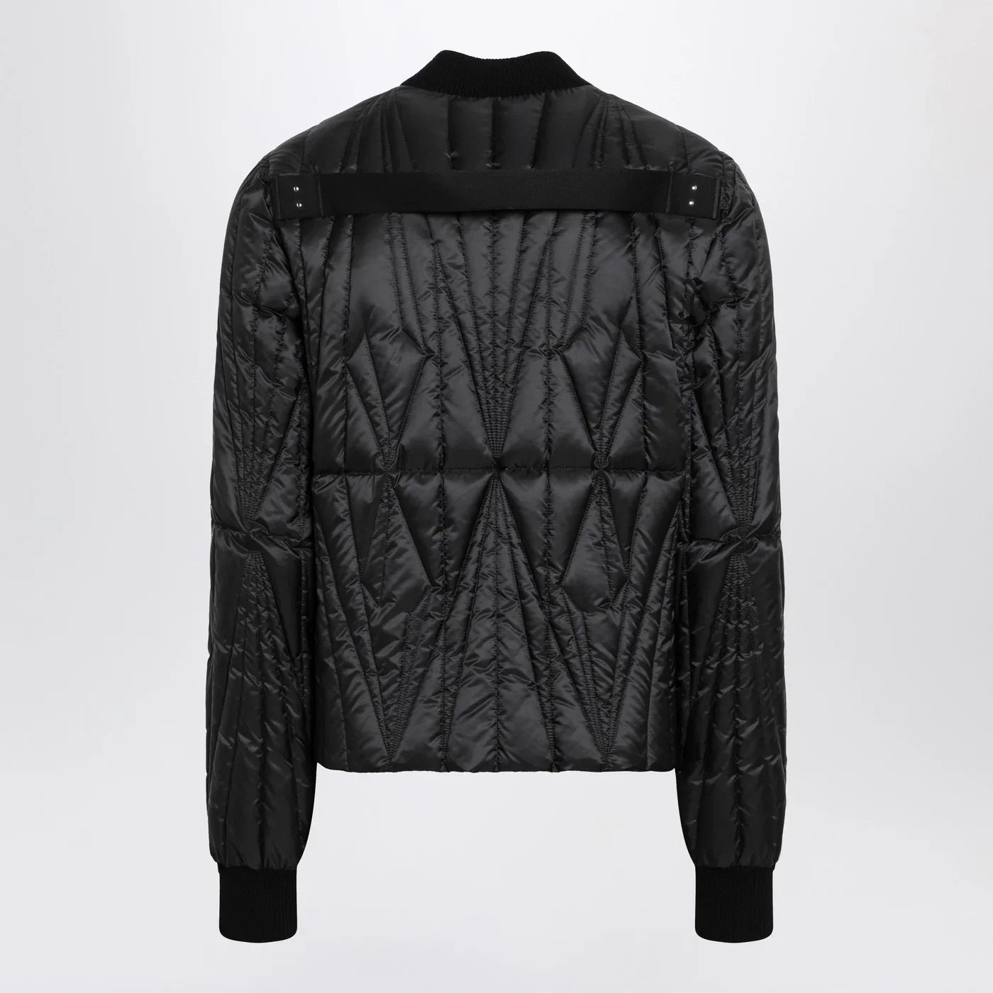 Moncler + Rick Owens Black quilted zip-up down jacket