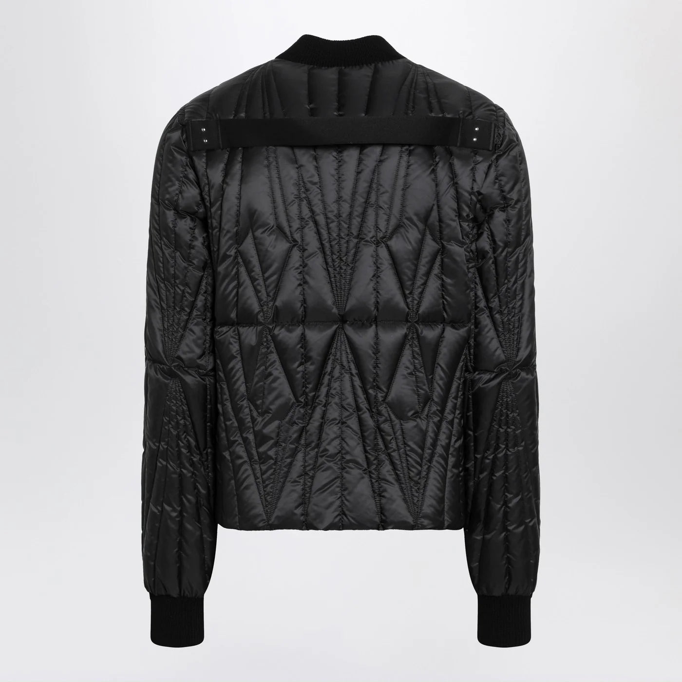 Moncler + Rick Owens Black quilted zip-up down jacket