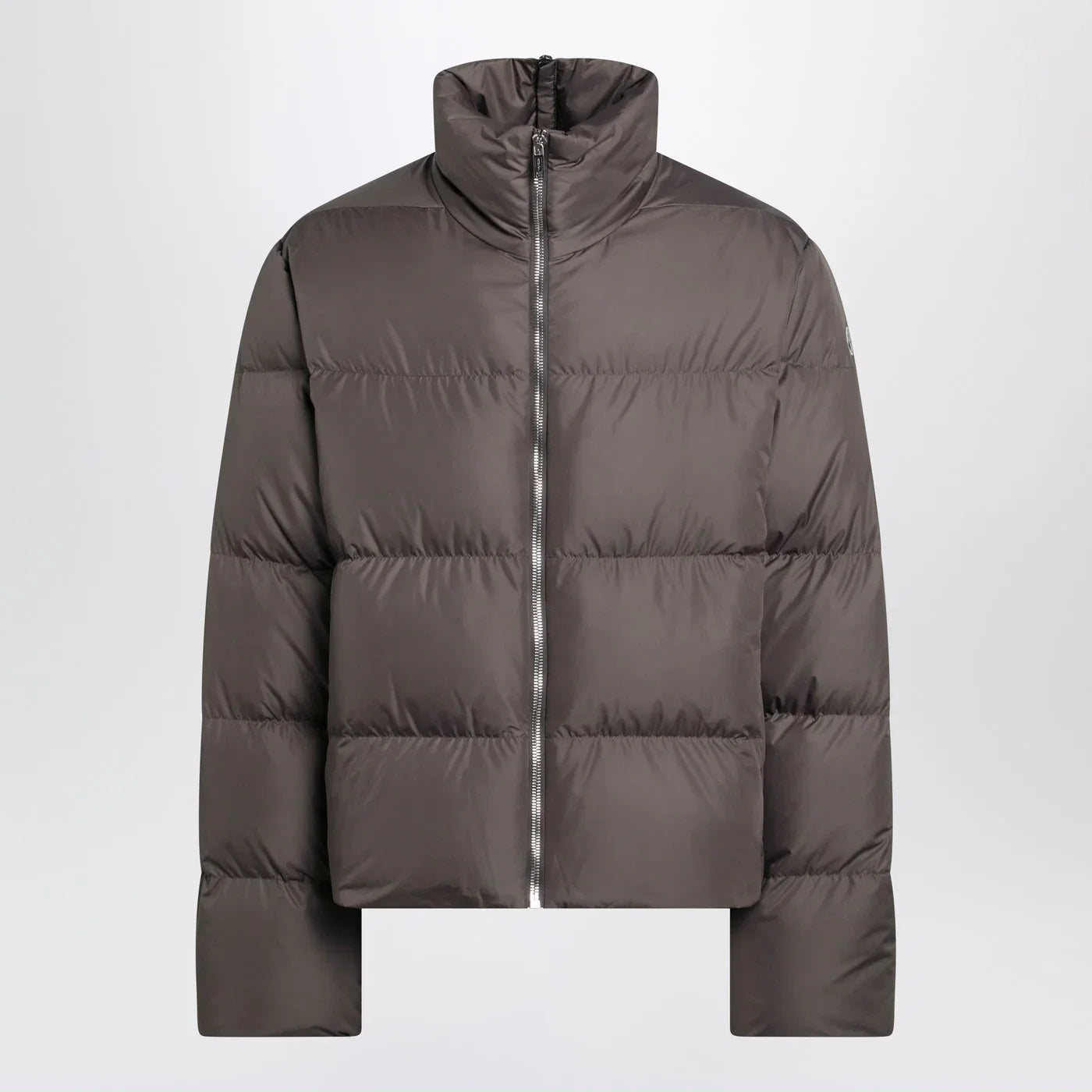 Moncler + Rick Owens Mud-colored zip-up down jacket