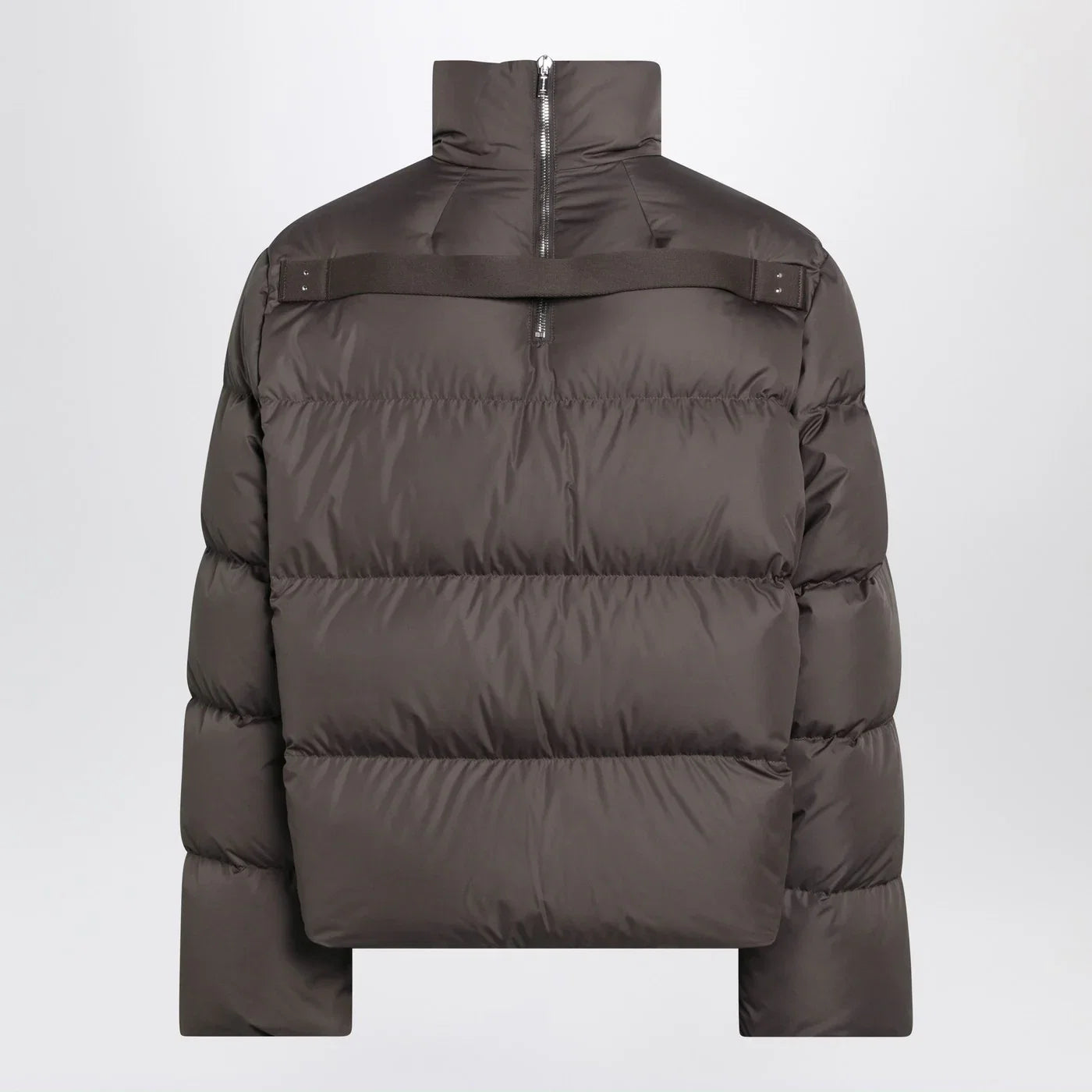 Moncler + Rick Owens Mud-colored zip-up down jacket