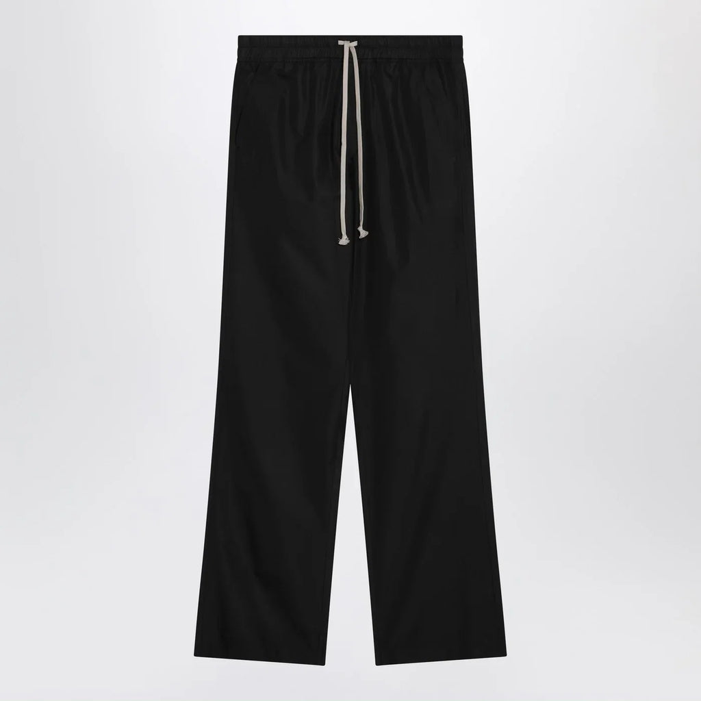 Moncler + Rick Owens Black drawstring trousers