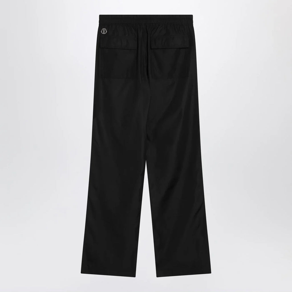Moncler + Rick Owens Black drawstring trousers