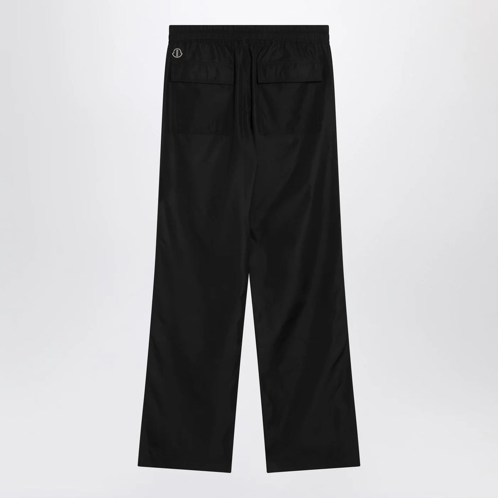 Moncler + Rick Owens Black drawstring trousers