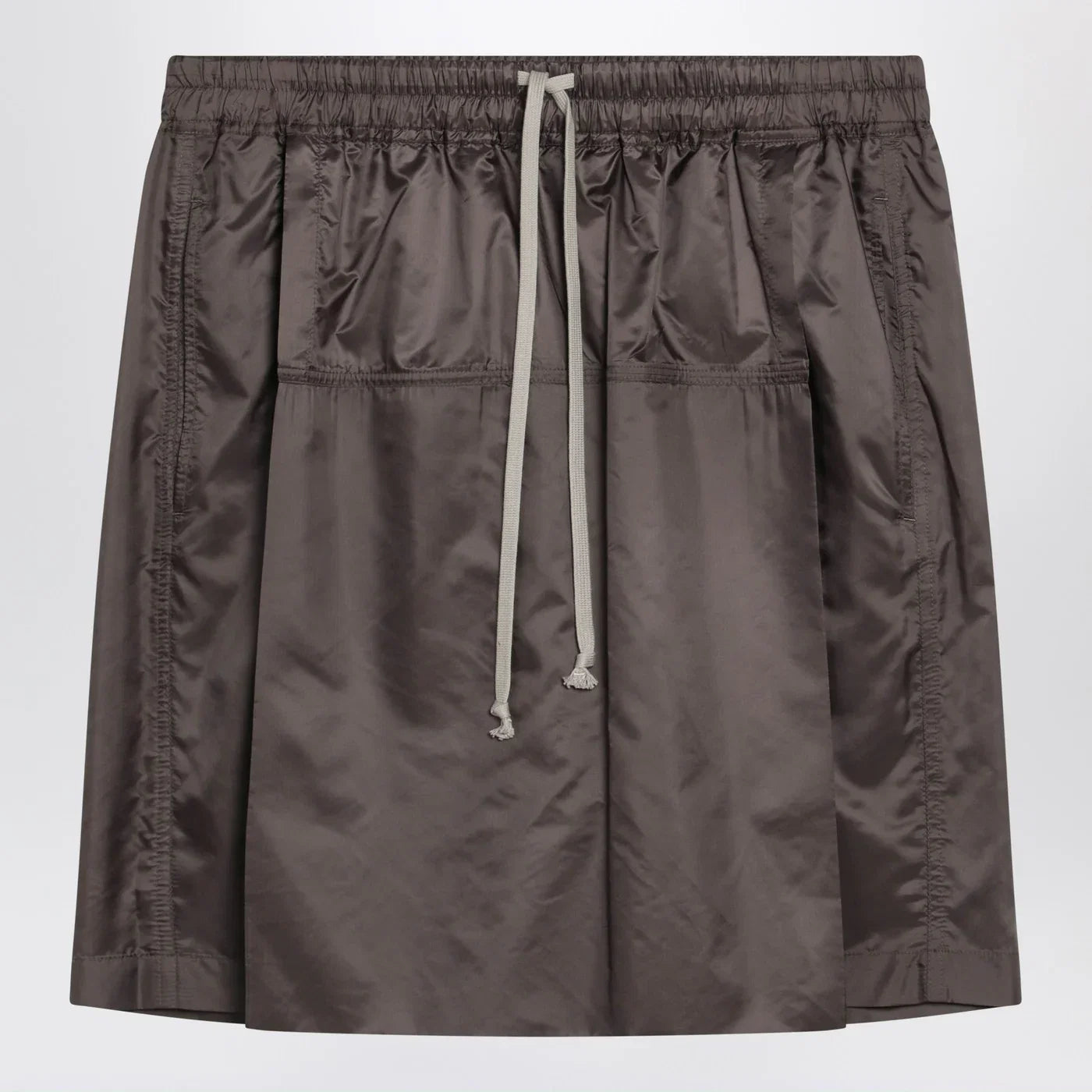 Moncler + Rick Owens Mud-colored drawstring kilt Shorts