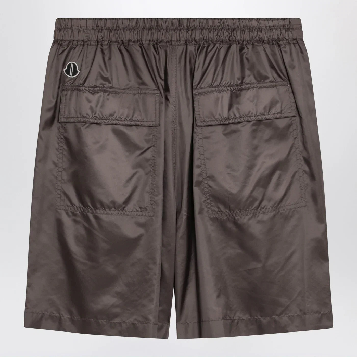Moncler + Rick Owens Mud-colored drawstring kilt Shorts