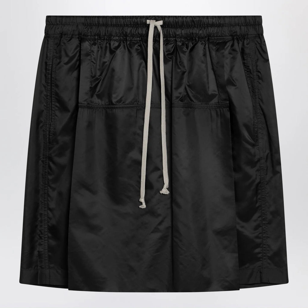 Moncler + Rick Owens Black drawstring kilt Shorts