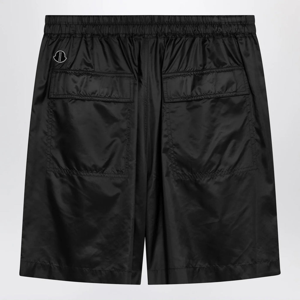 Moncler + Rick Owens Black drawstring kilt Shorts