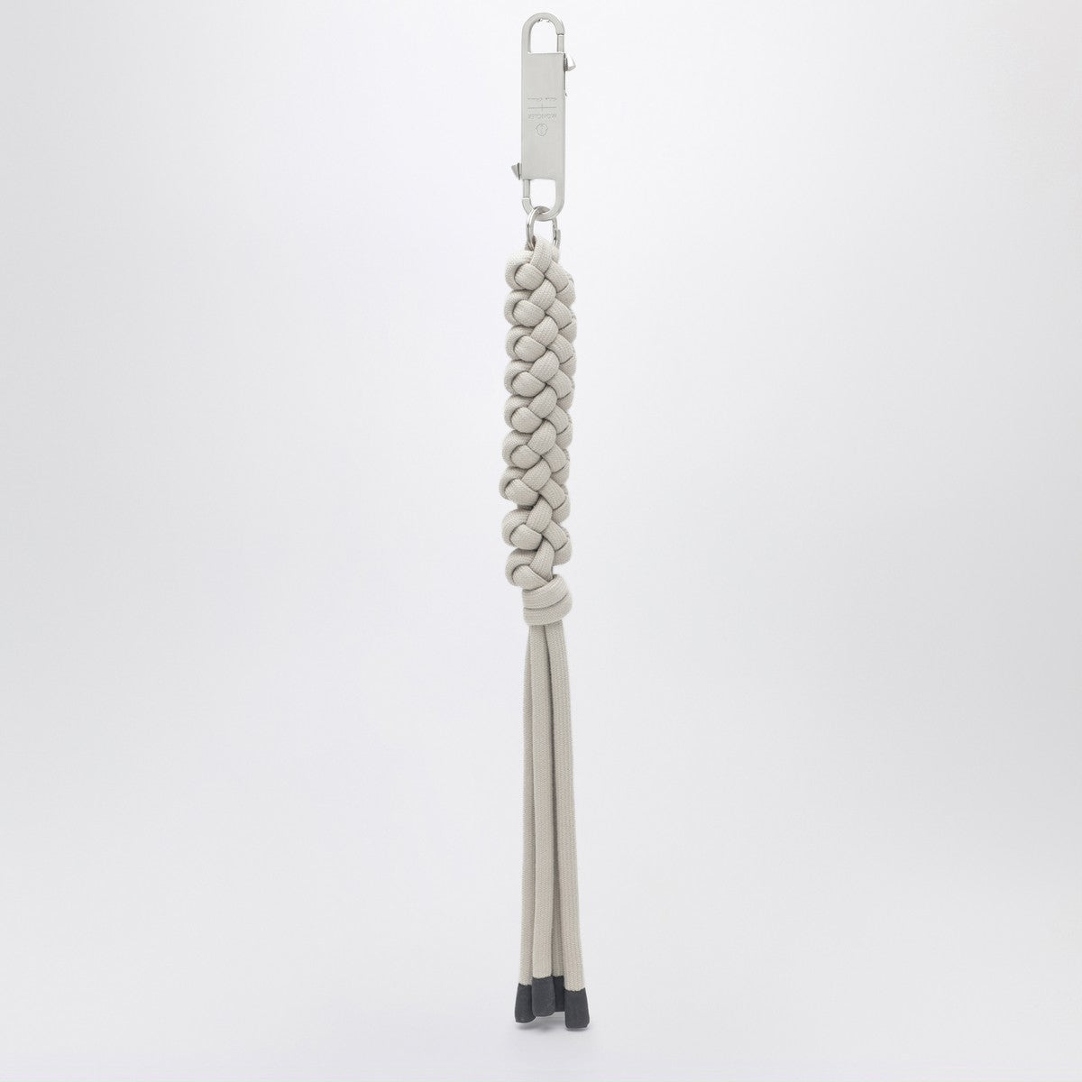 Moncler + Rick Owens Interwoven key holder in pearl color