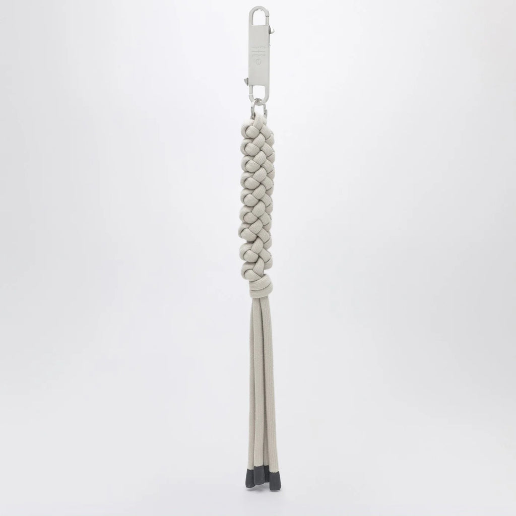 Moncler + Rick Owens Interwoven key holder in pearl color