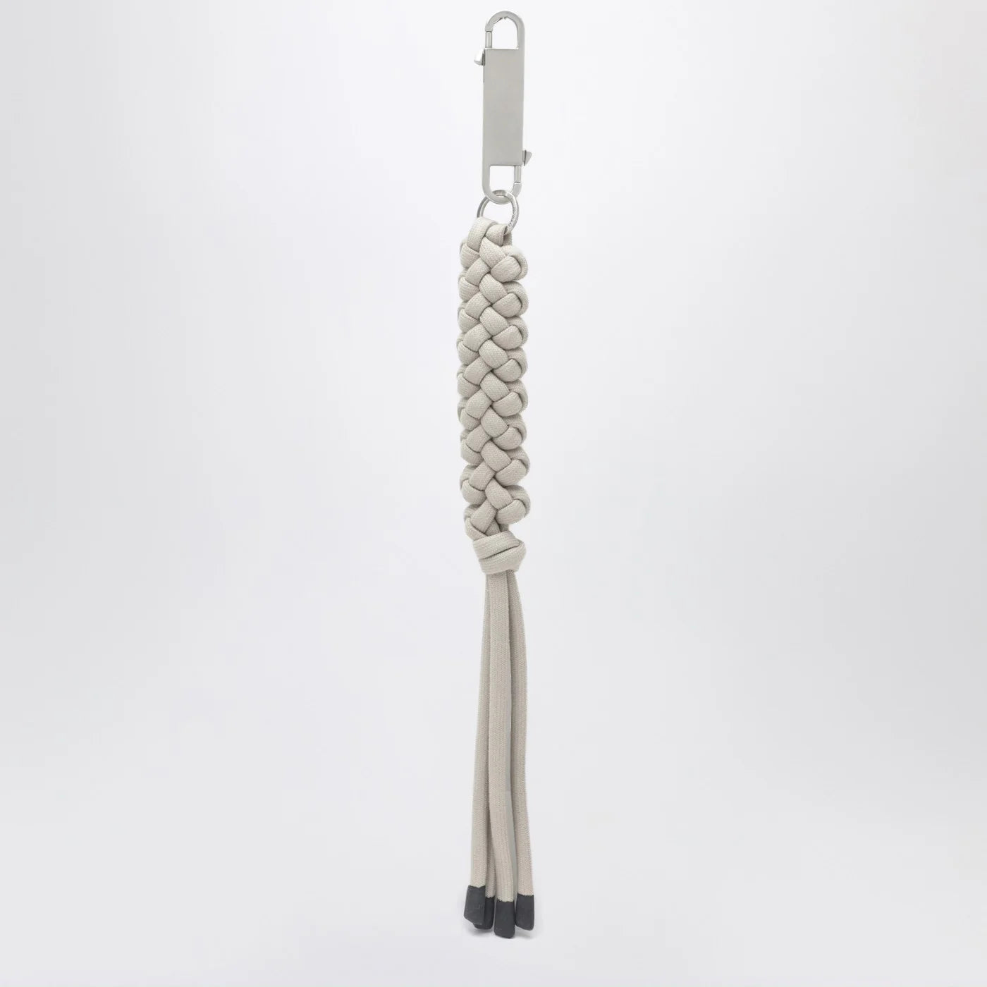 Moncler + Rick Owens Interwoven key holder in pearl color