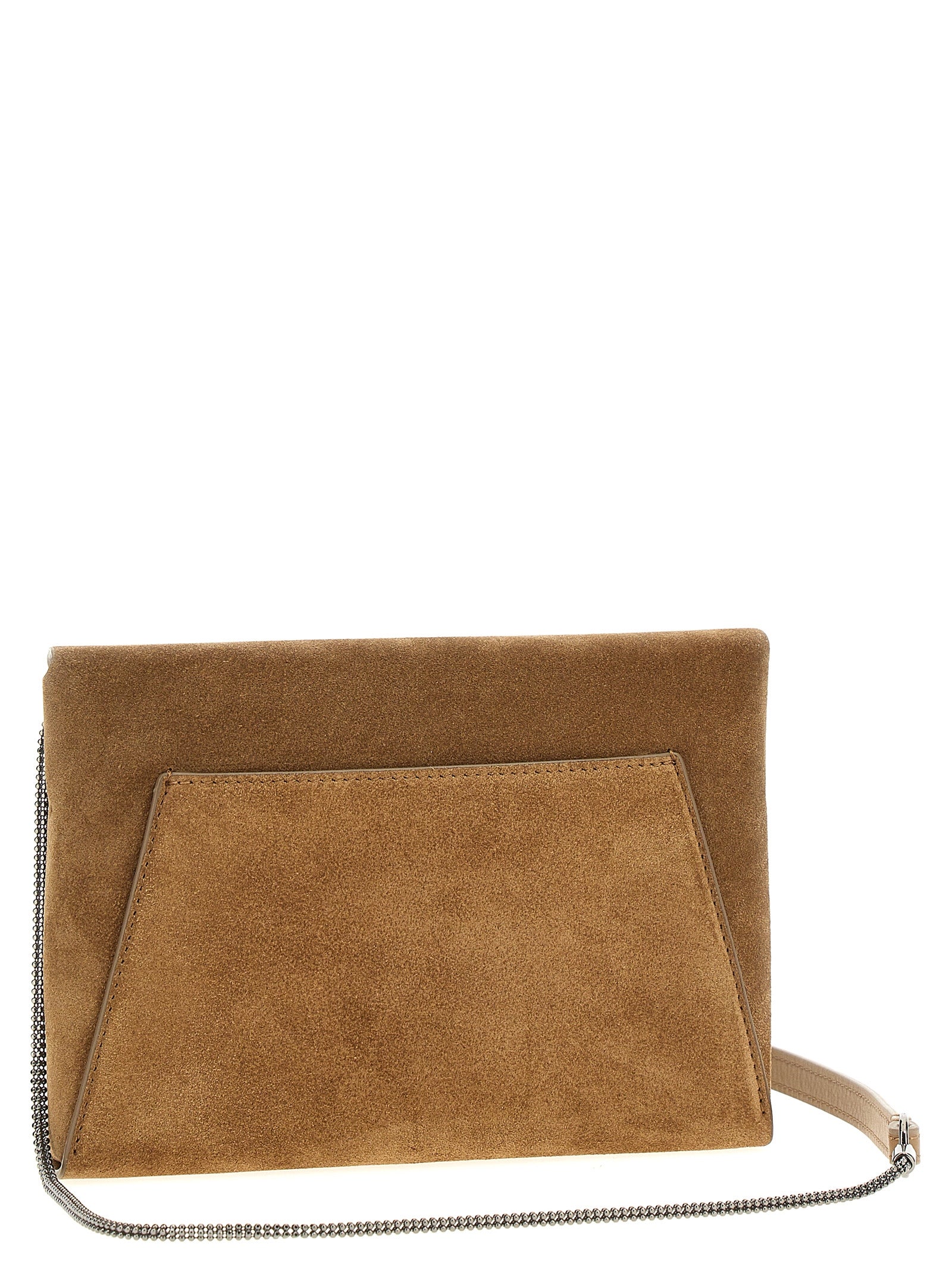 Brunello Cucinelli Monile Suede Clutch Bag