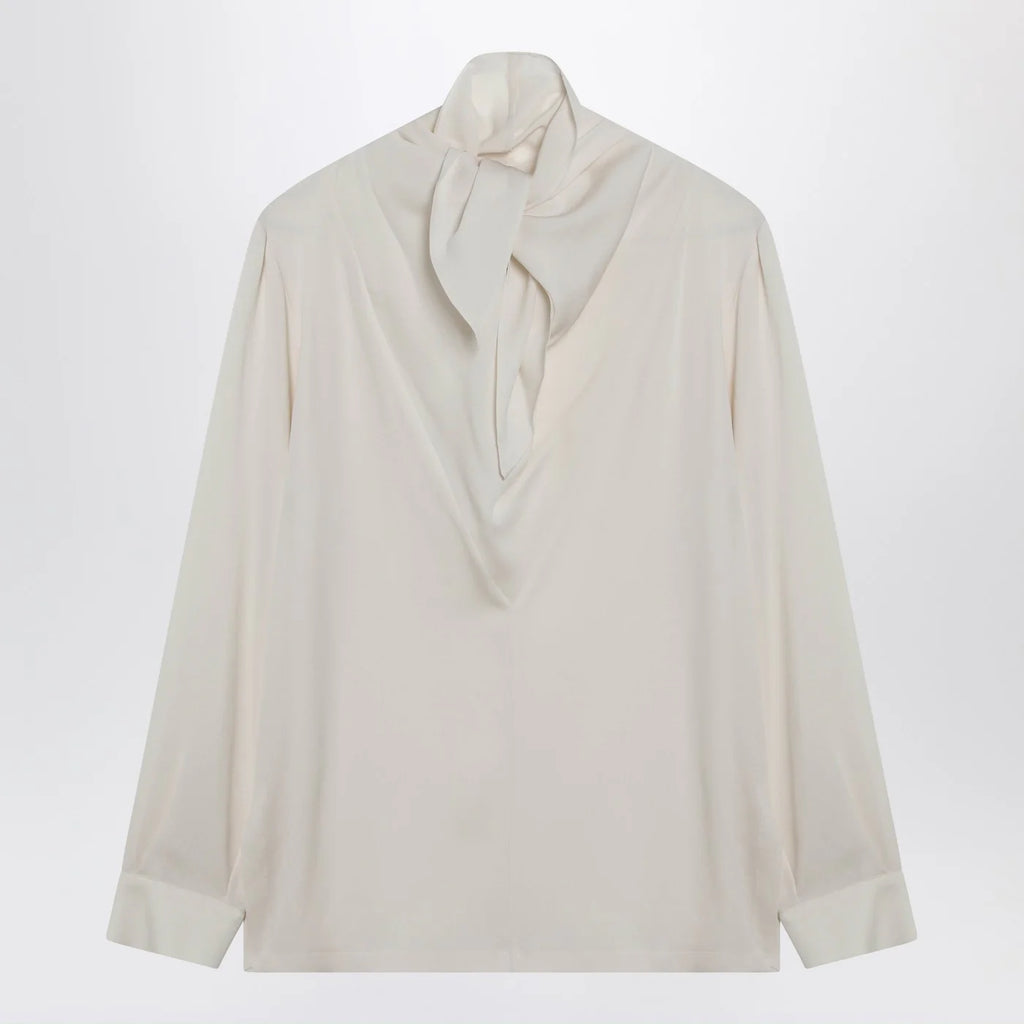 Max Mara Ivory silk charmeuse blouse