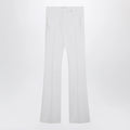 Max Mara Optical white slim trousers in crêpe canvas