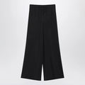 Max Mara Wide-leg blue silk trousers